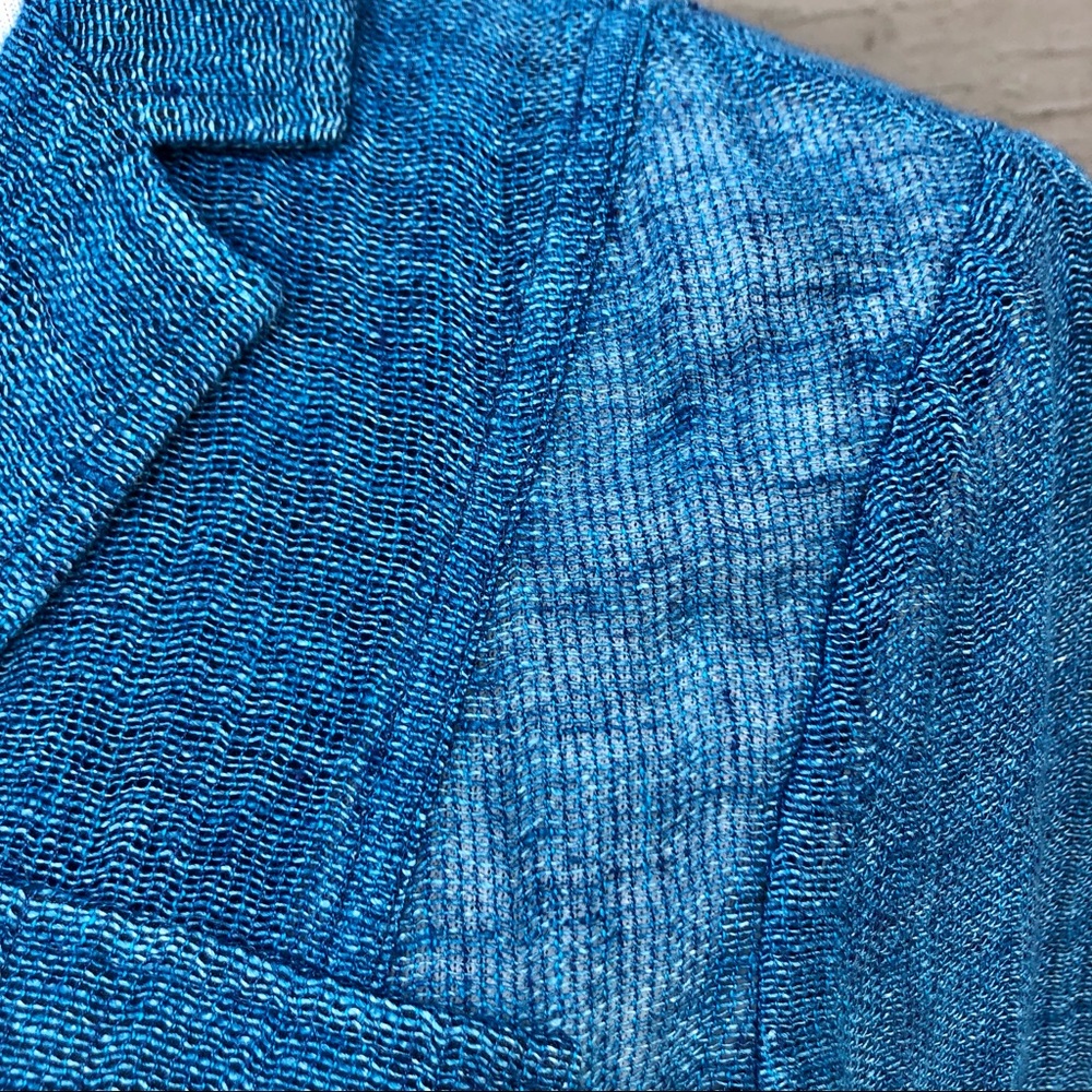 Elie Tahari linen blend sheer jacket! - Picture 7 of 9